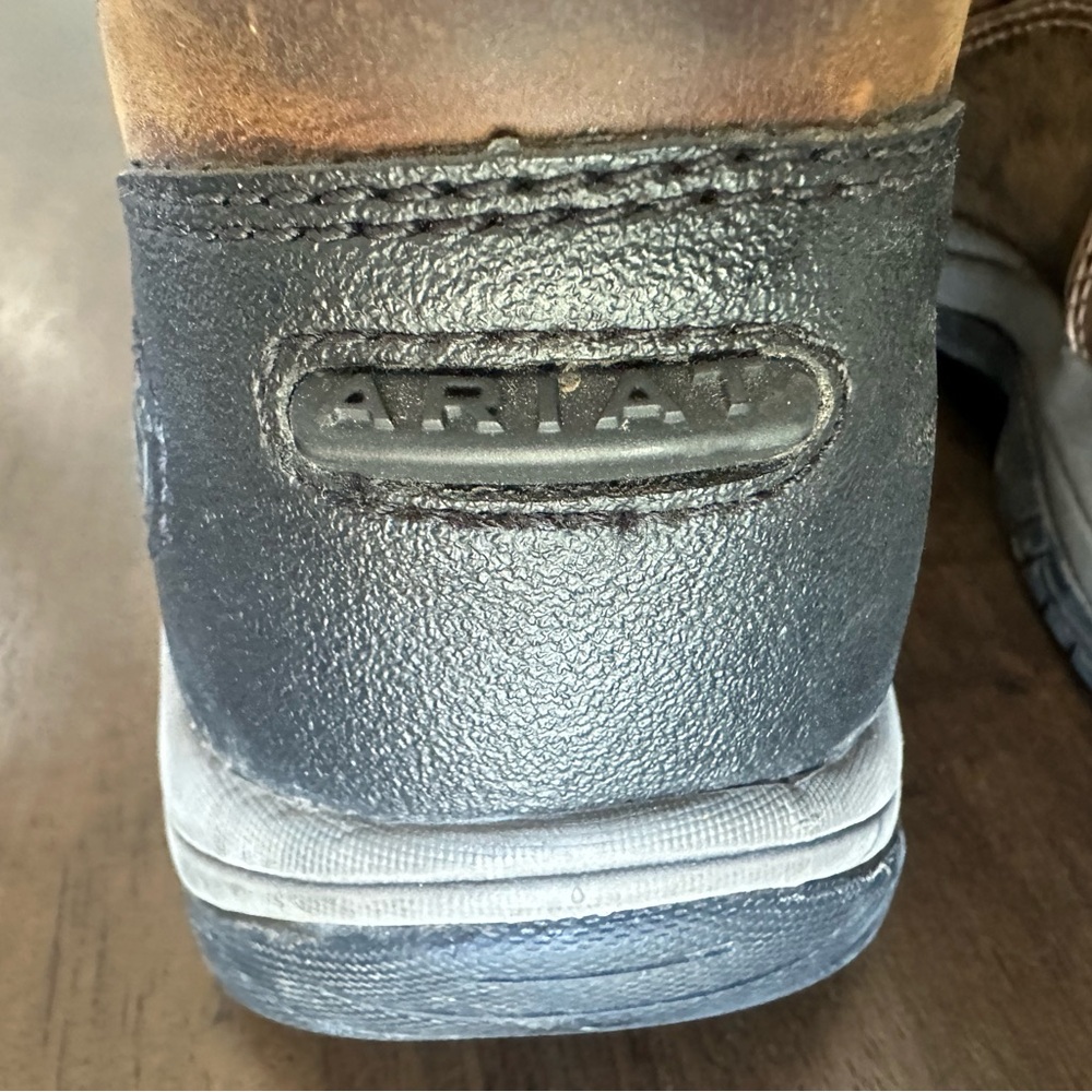 Ariat Men's Brown and Black Lace-Up Work Boots - Picture 5 of 10